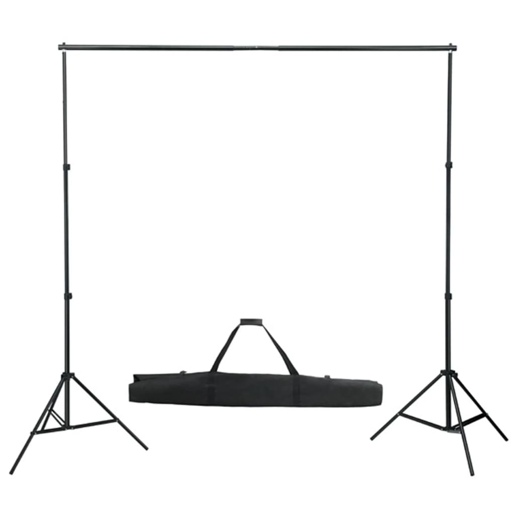 vidaXL Photo Studio Kit with Lights, Umbrellas, Background, and Reflector