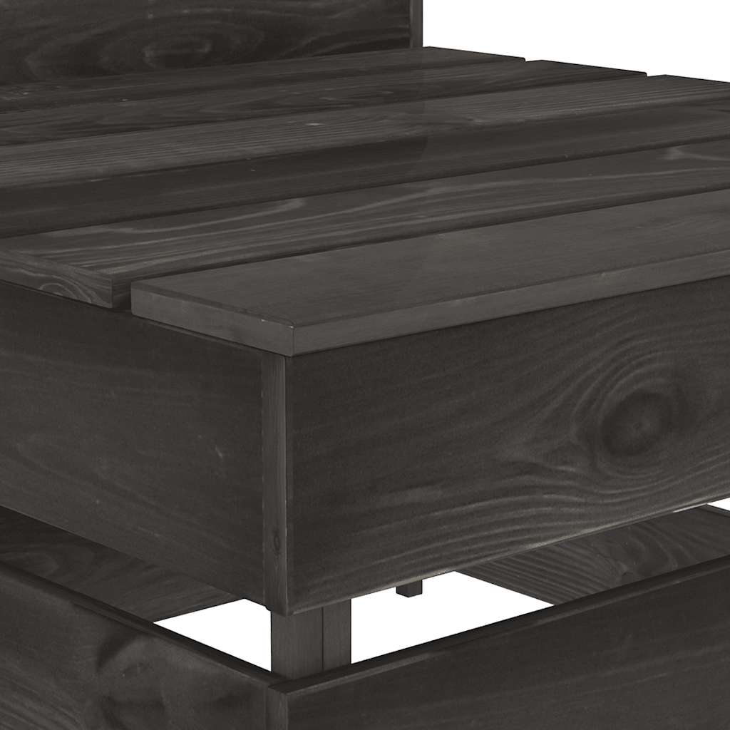 vidaXL Tuinmiddenbank pallet geïmpregneerd grenenhout grijs