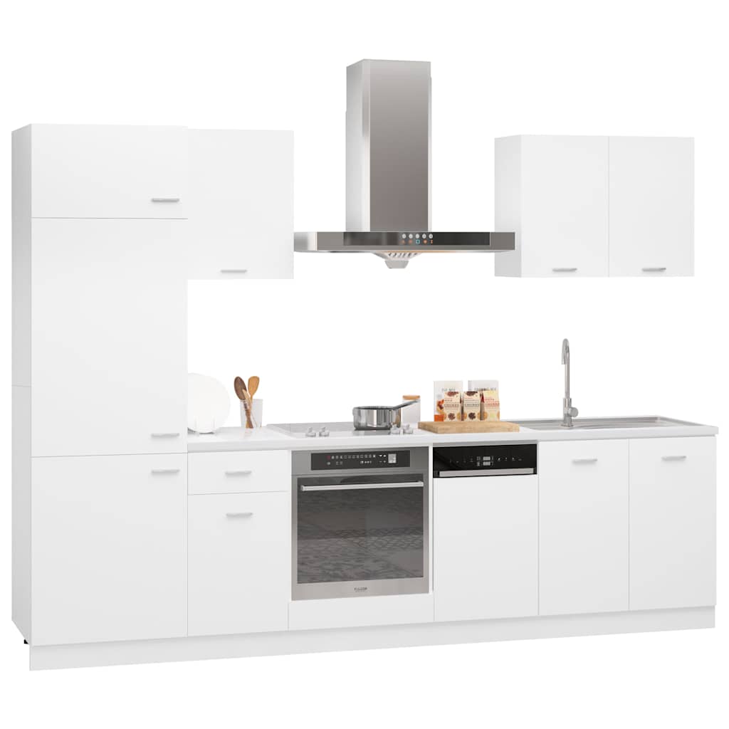 vidaXL 7-Piece Kitchen Cabinet Set Lyon Engineered Wood White