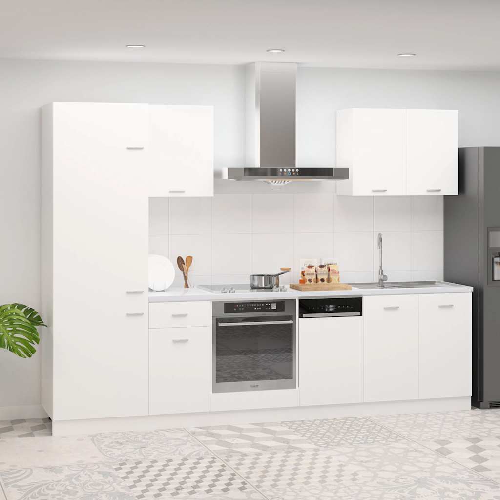 vidaXL 7-Piece Kitchen Cabinet Set Lyon Engineered Wood White
