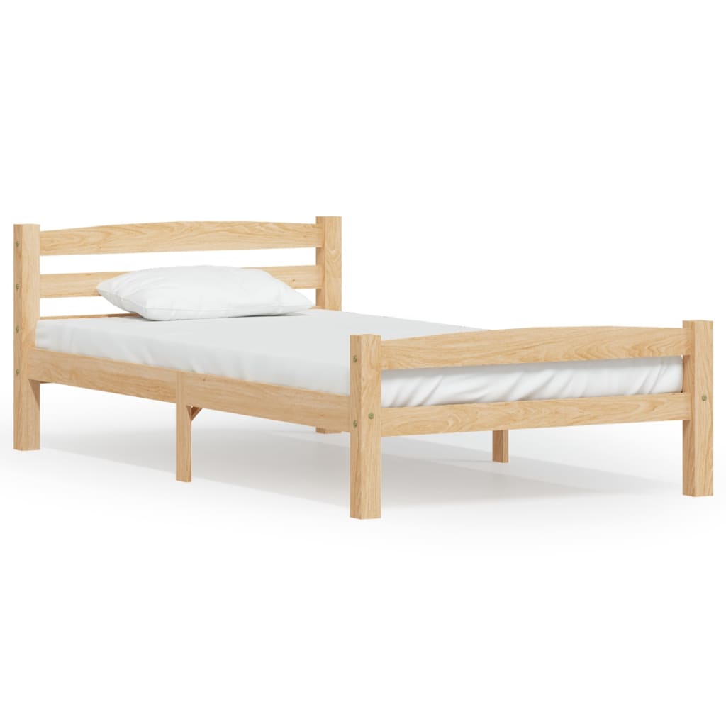 vidaXL Bedframe massief grenenhout 90x200 cm