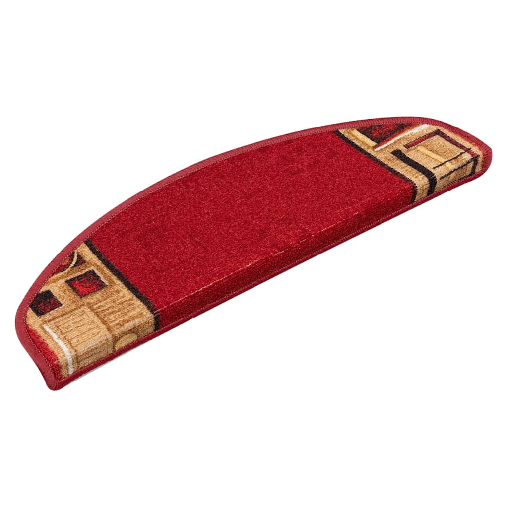 vidaXL Trapmatten zelfklevend 5 st 65x21x4 cm rouge