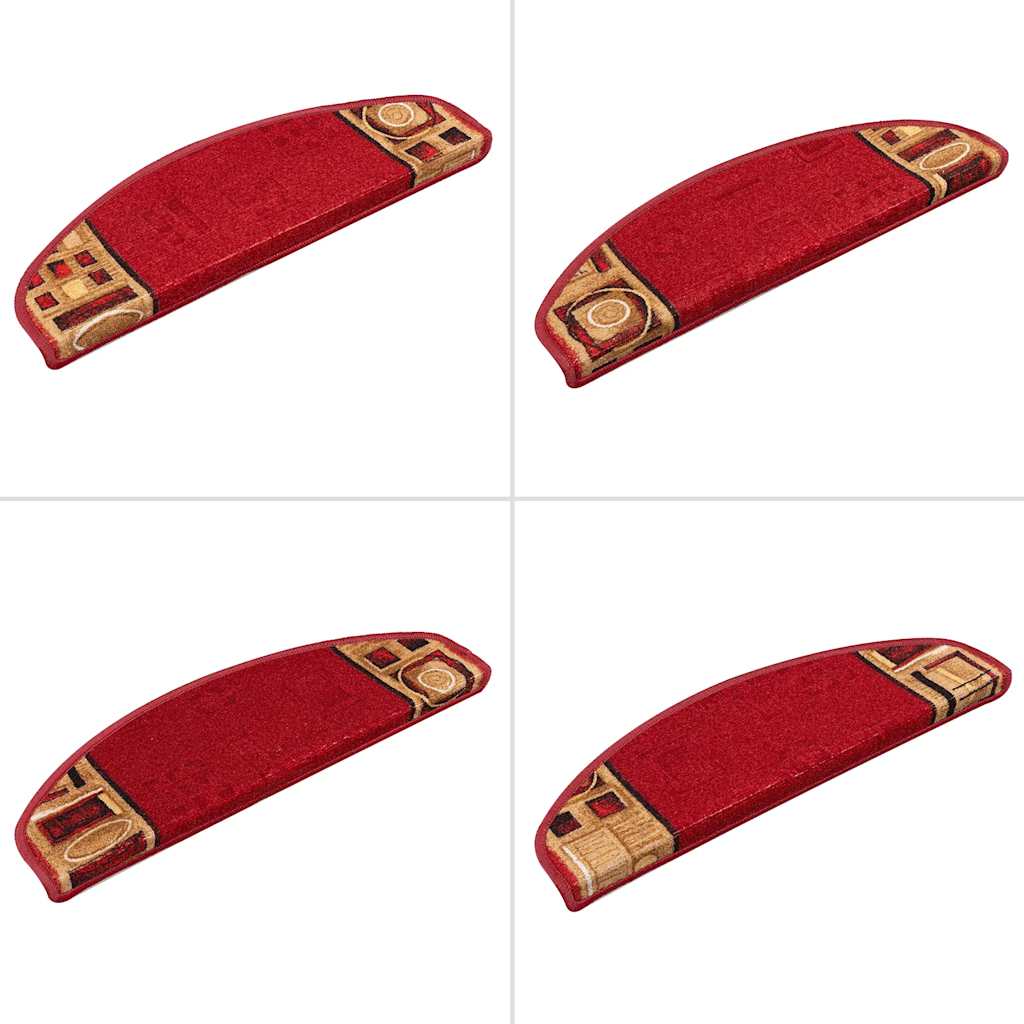 vidaXL Trapmatten zelfklevend 5 st 65x21x4 cm rouge