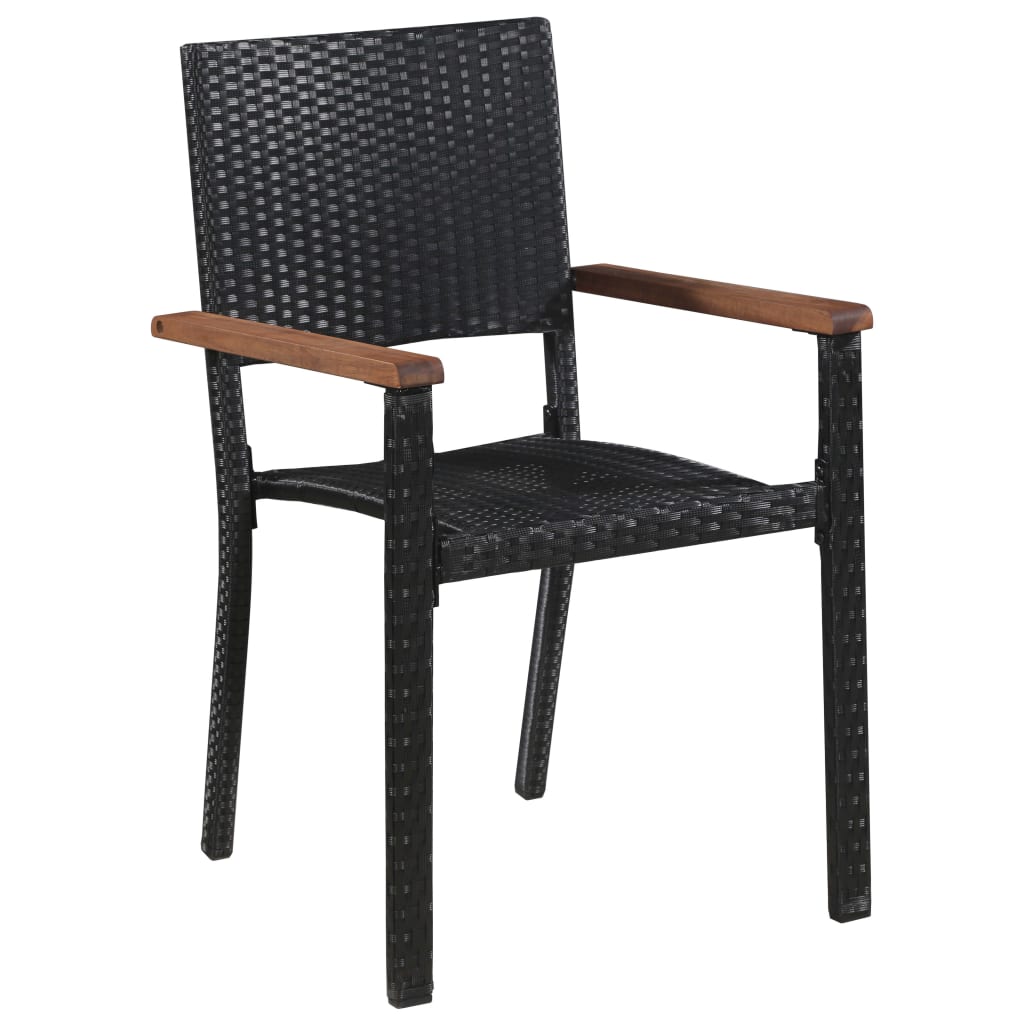 vidaXL 5-piece Garden Dining Set black