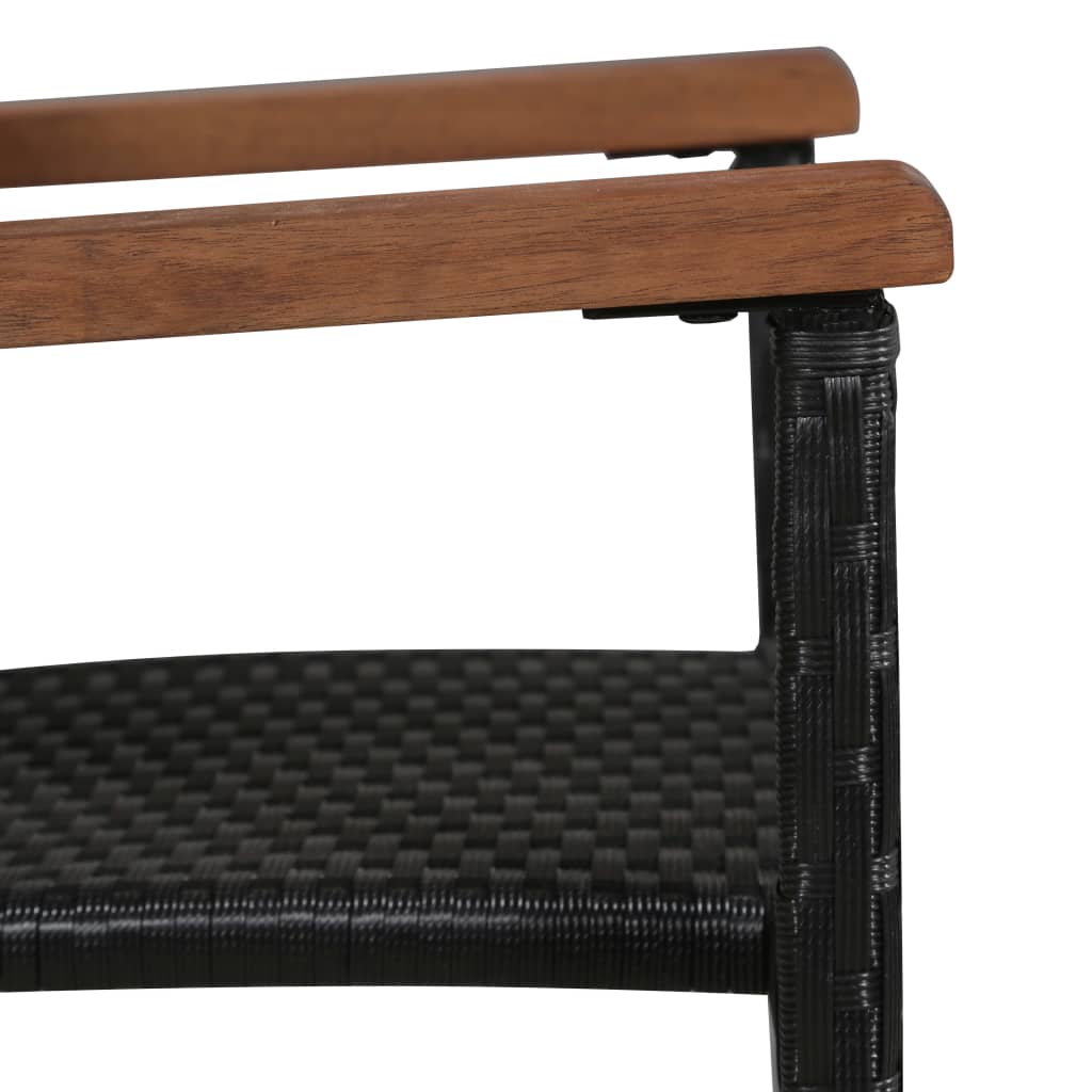 vidaXL 5-piece Garden Dining Set black