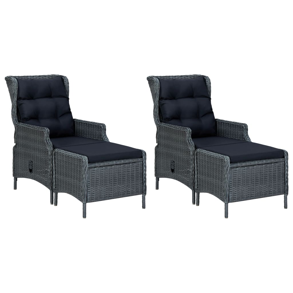 vidaXL 7-piece Garden Dining Set Dark Grey