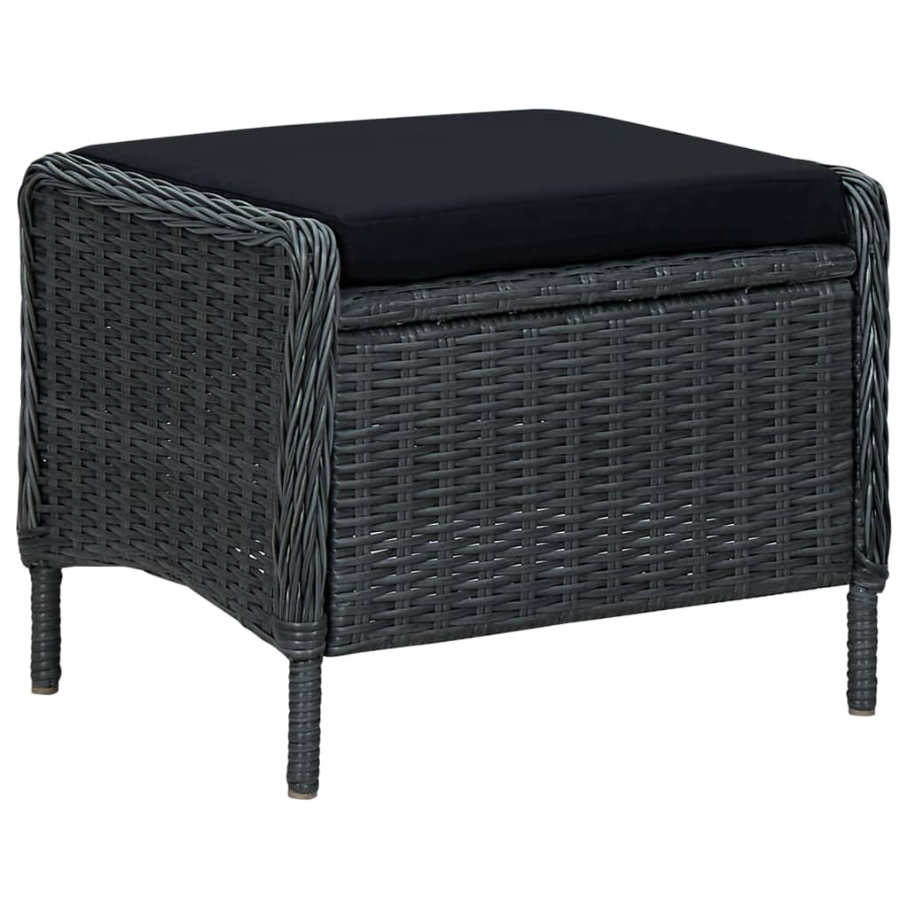 vidaXL 7-piece Garden Dining Set Dark Grey