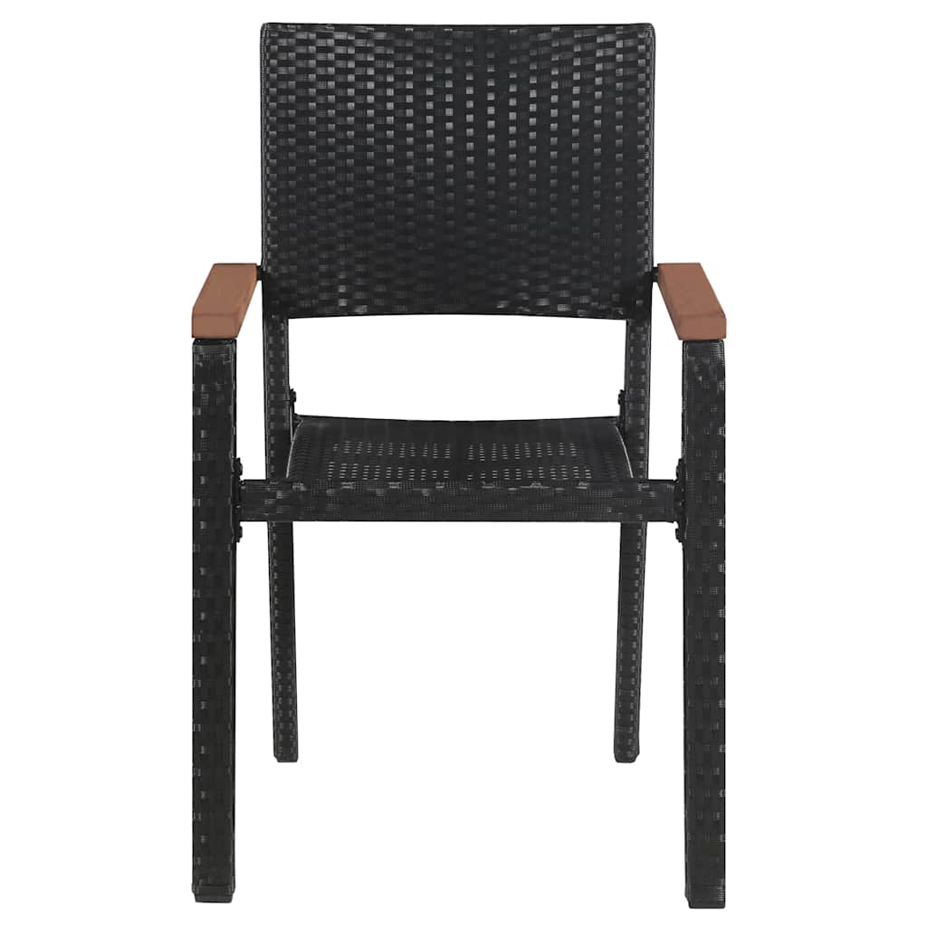 vidaXL 9-piece Garden Dining Set black