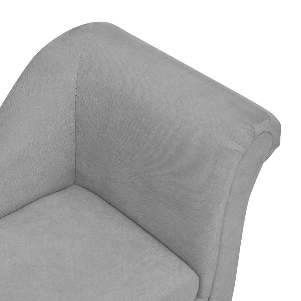 vidaXL Dog sofa with cushion 83x44x44 cm plush grey