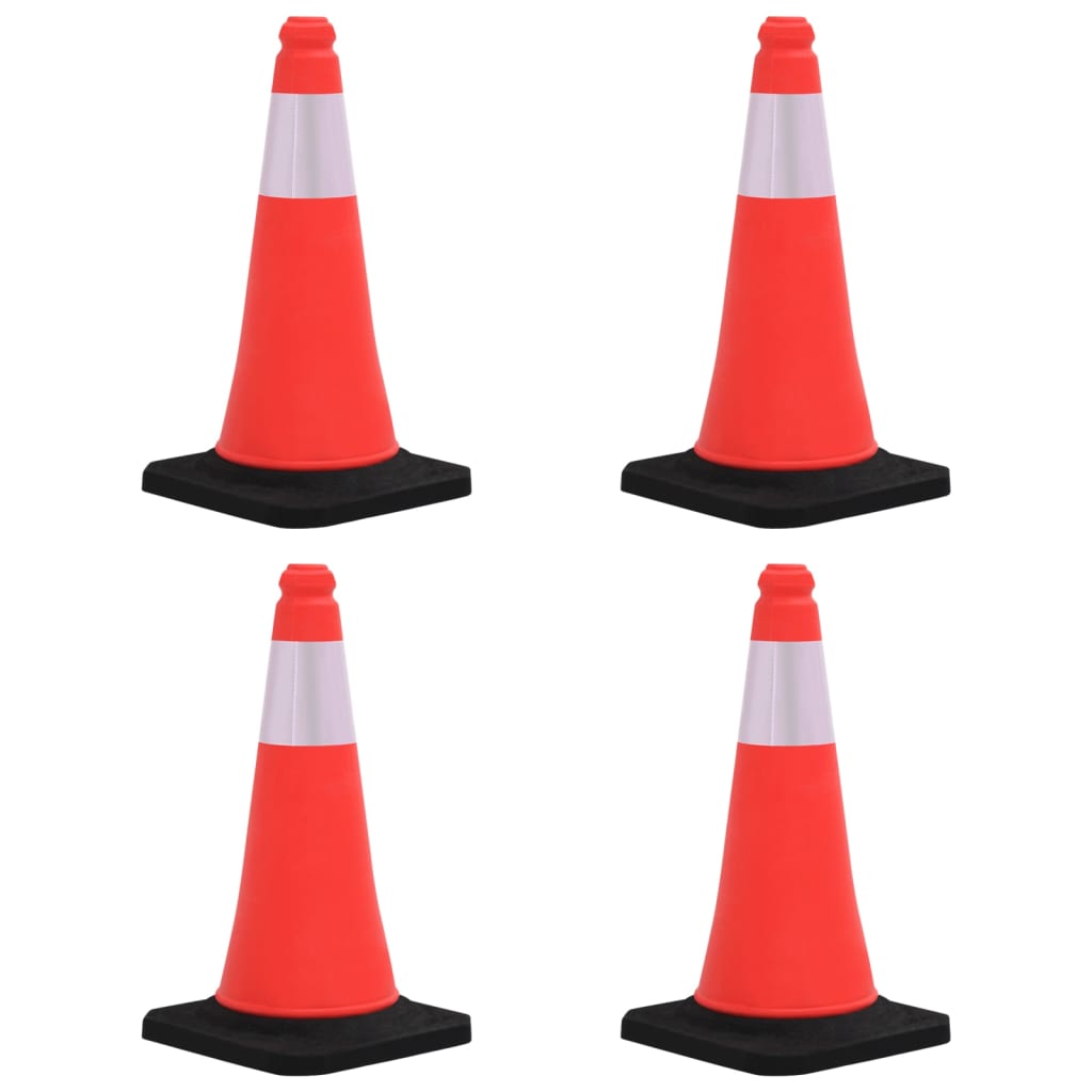 vidaXL Traffic Cones with Heavy Base 4 pcs Reflective 50 cm
