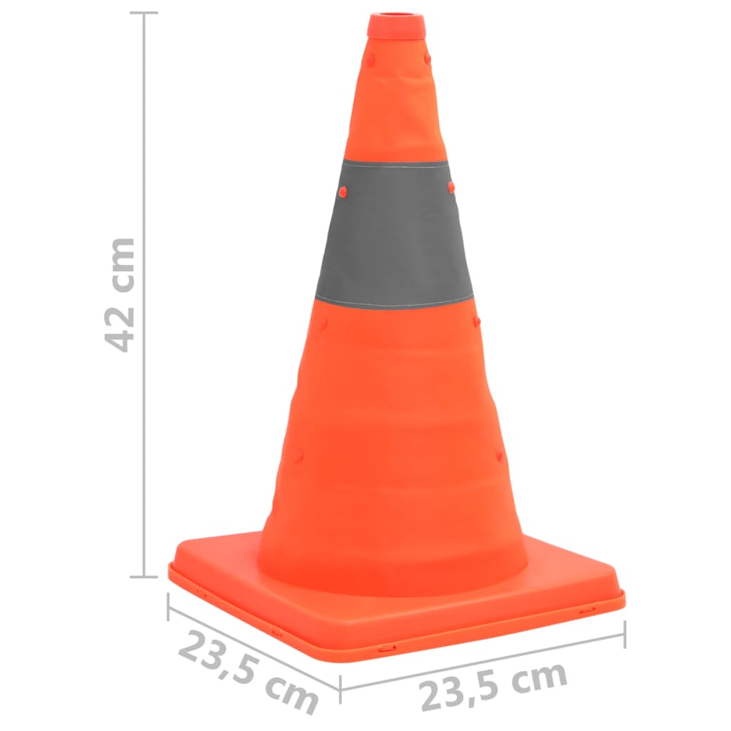 Collapsible traffic cone 42 cm 5 pcs