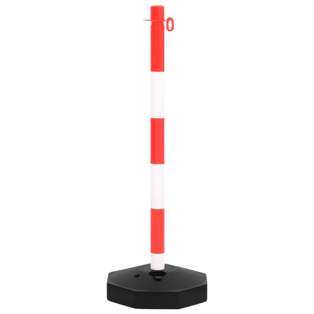 vidaXL Chain Post Set with Plastic Chain 10 m