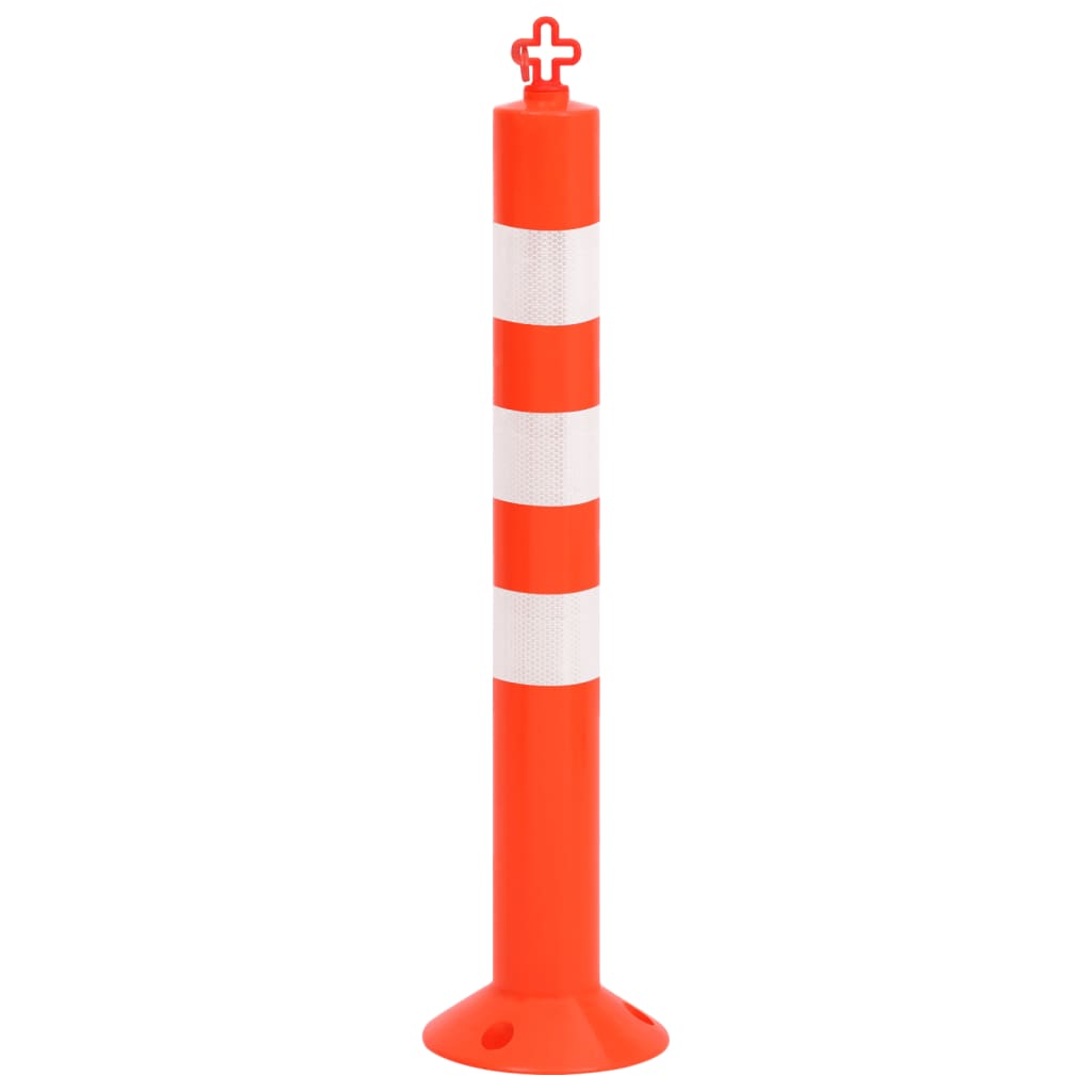 vidaXL Traffic Posts with Chain 10 pcs 75 cm PE