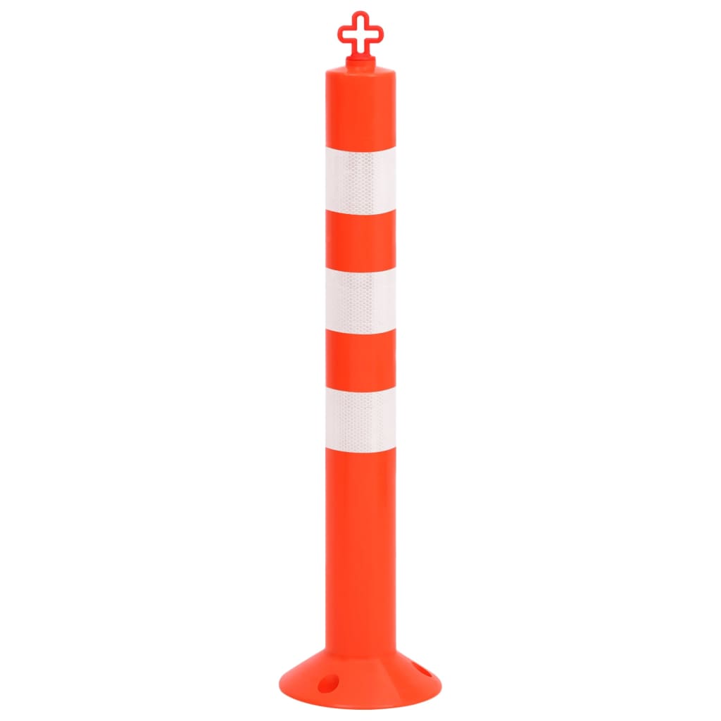 vidaXL Traffic Posts with Chain 10 pcs 75 cm PE