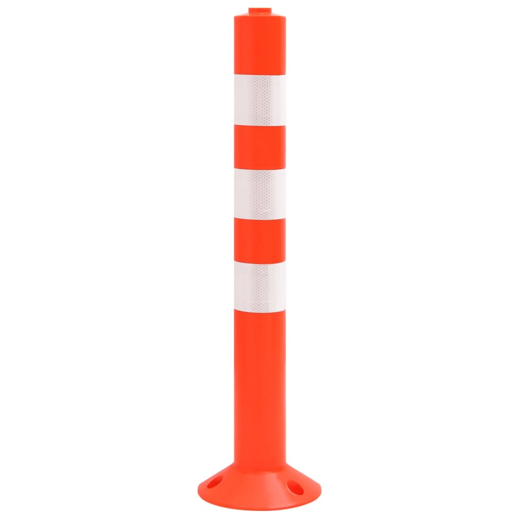 vidaXL Traffic Posts with Chain 10 pcs 75 cm PE