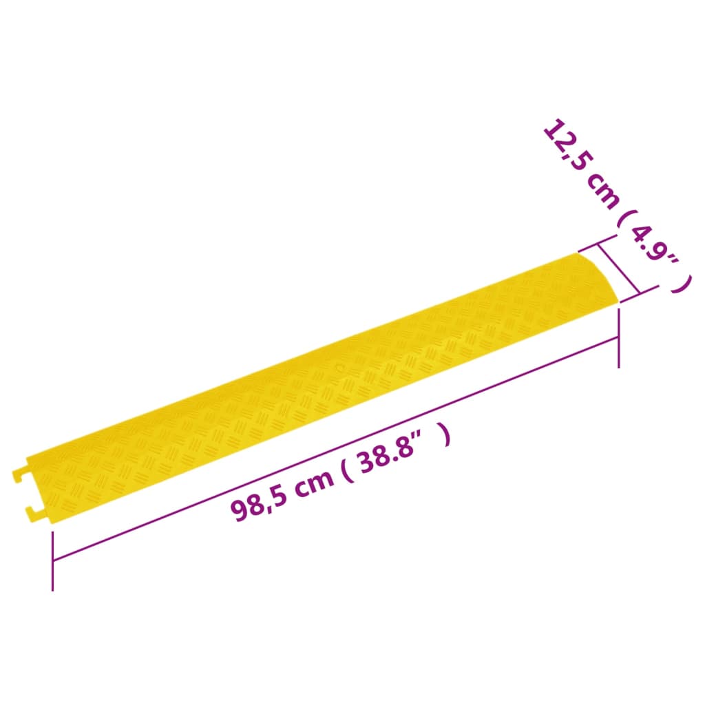 vidaXL Cable Protectors Ramp 4 pcs 98.5 cm Yellow