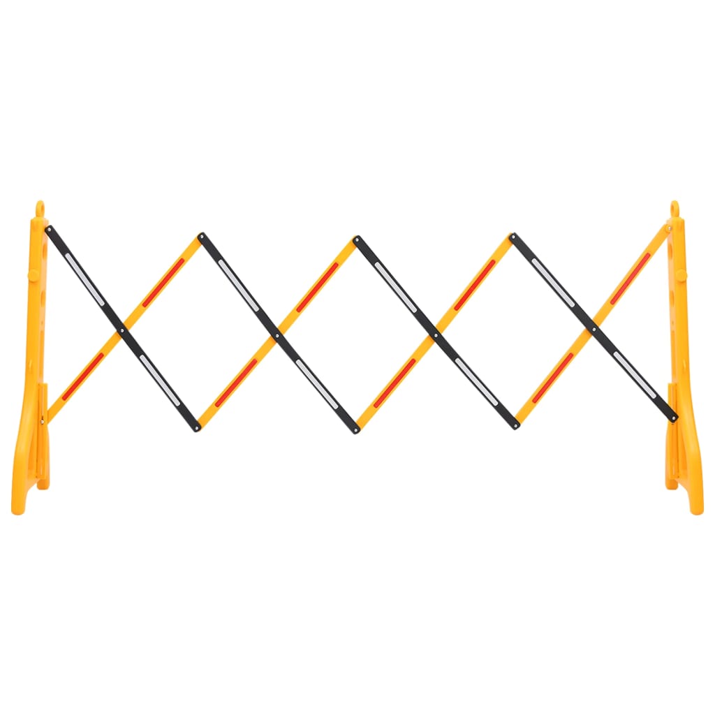 vidaXL Folding Traffic Barrier 250x38x96 cm Yellow and Black