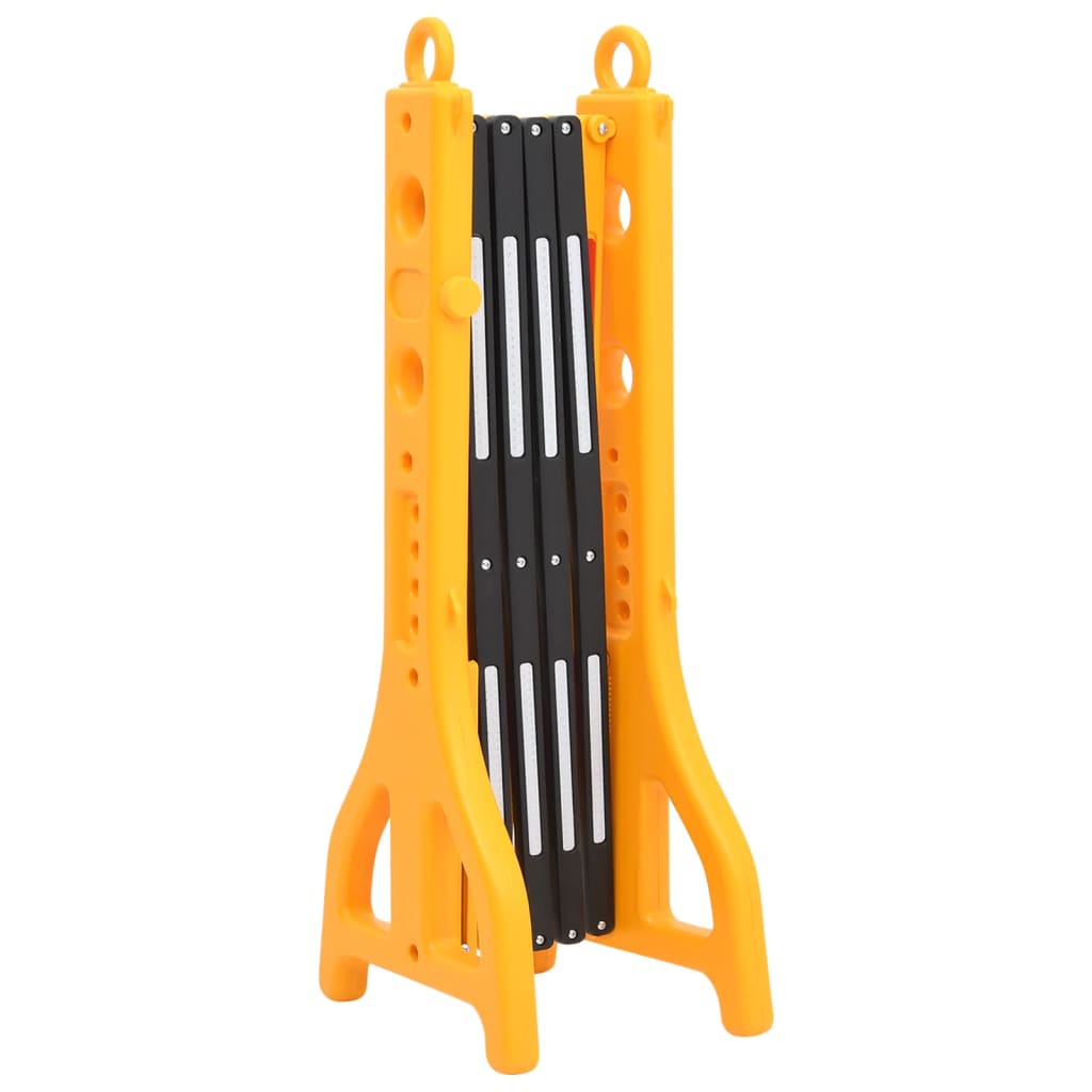 vidaXL Folding Traffic Barrier 250x38x96 cm Yellow and Black