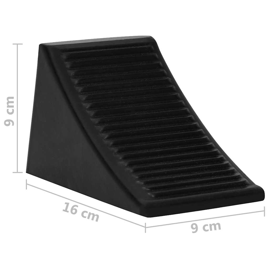 vidaXL Wheel Chocks 4 pcs 16x9x9 cm rubber