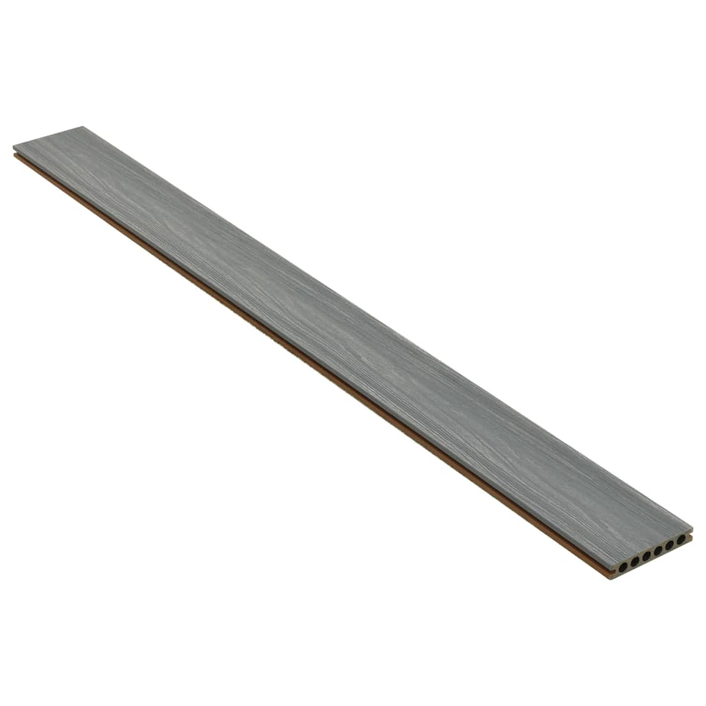 vidaXL Decking boards with accessories 10 m² 2.2 m HKC brown and grey