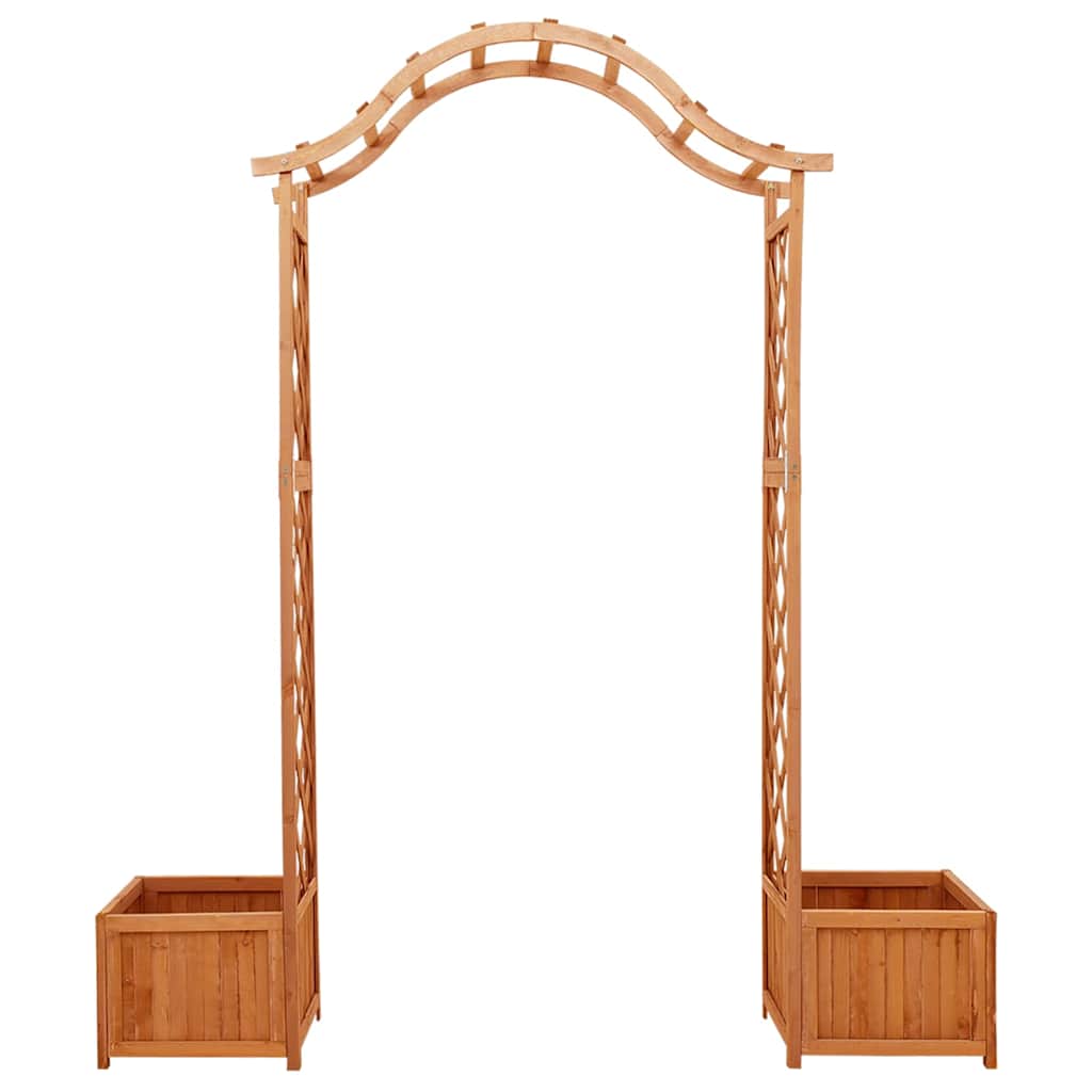 vidaXL Pergola met plantenbak massief vurenhout