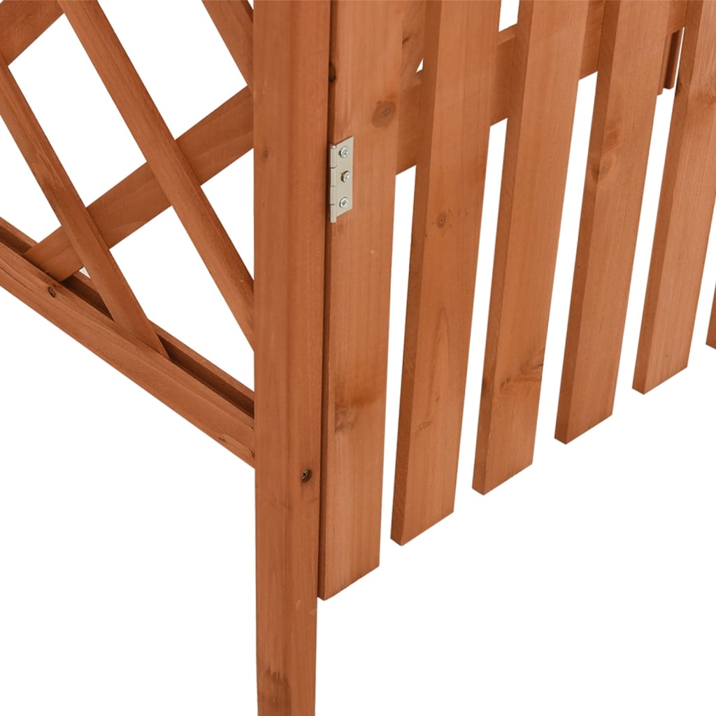 vidaXL Pergola met poort 116x40x204 cm massief vurenhout