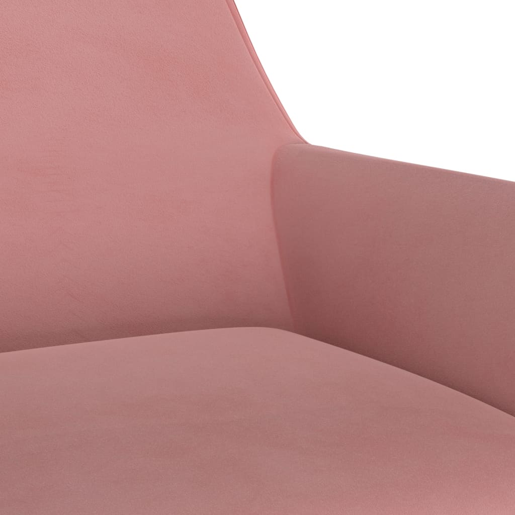 vidaXL Eetkamerstoelen draaibaar 2 st fluweel roze