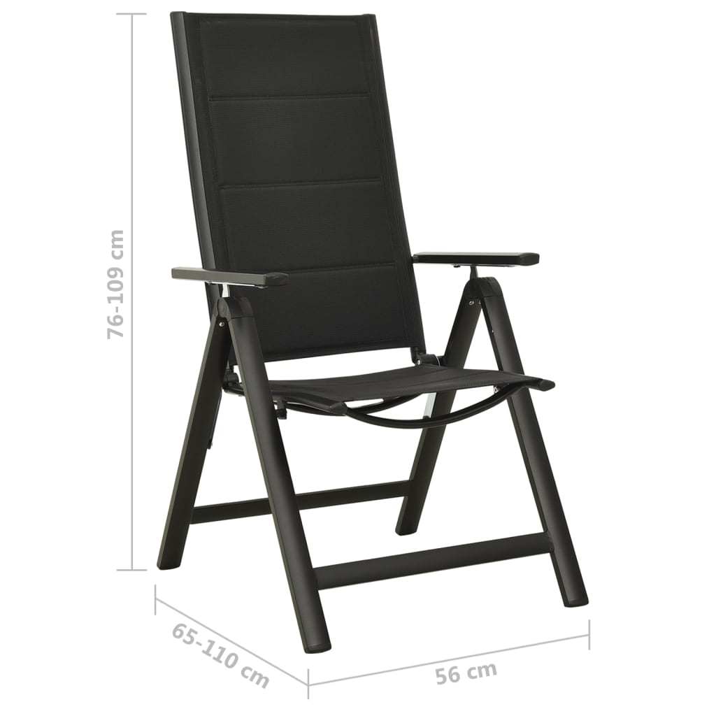 vidaXL 3-piece Bistro Set Black and Anthracite