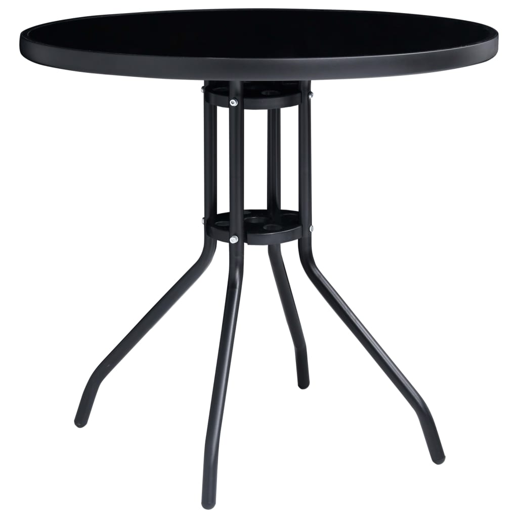 vidaXL 5-piece Garden Dining Set aluminium and textilene black