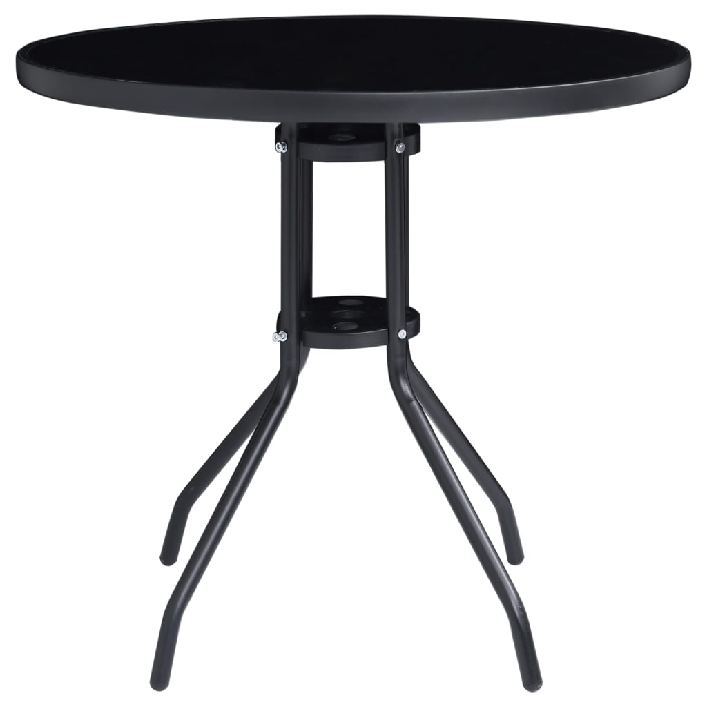 vidaXL 5-piece Garden Dining Set aluminium and textilene black