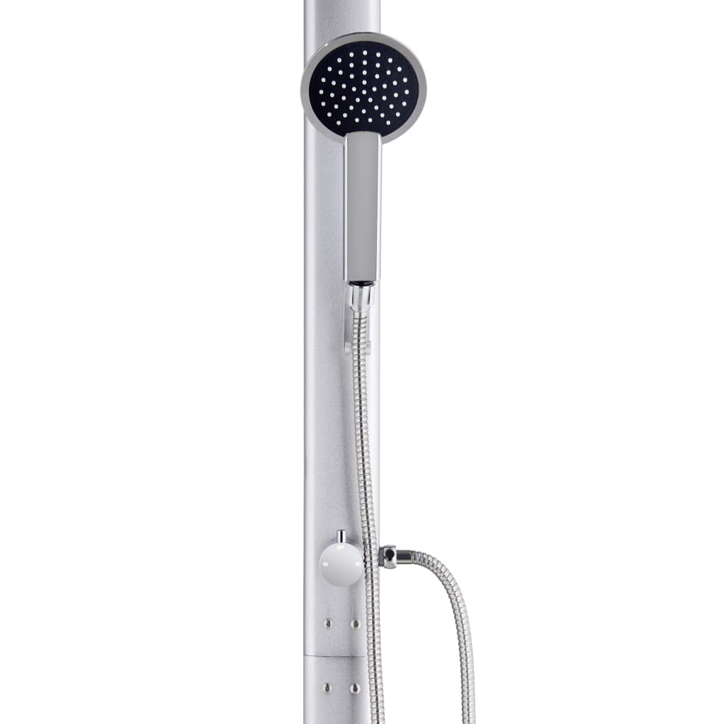 vidaXL Buitendouche met bruine basis 220 cm aluminium