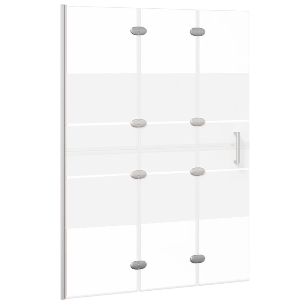 vidaXL Folding Shower Screen 100x140 cm ESG White