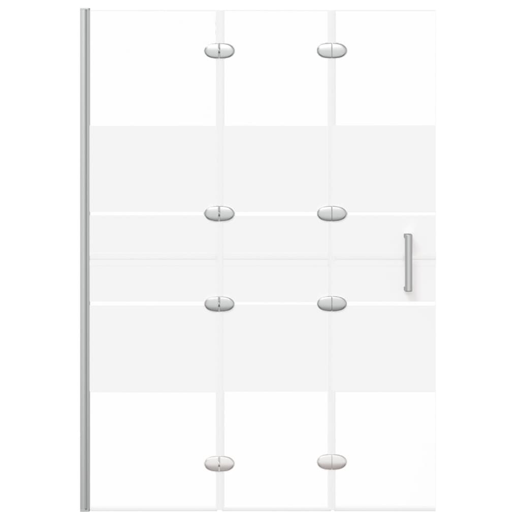 vidaXL Folding Shower Screen 100x140 cm ESG White