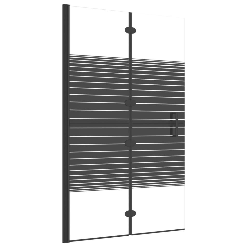 vidaXL Folding Shower Screen 80x140 cm black