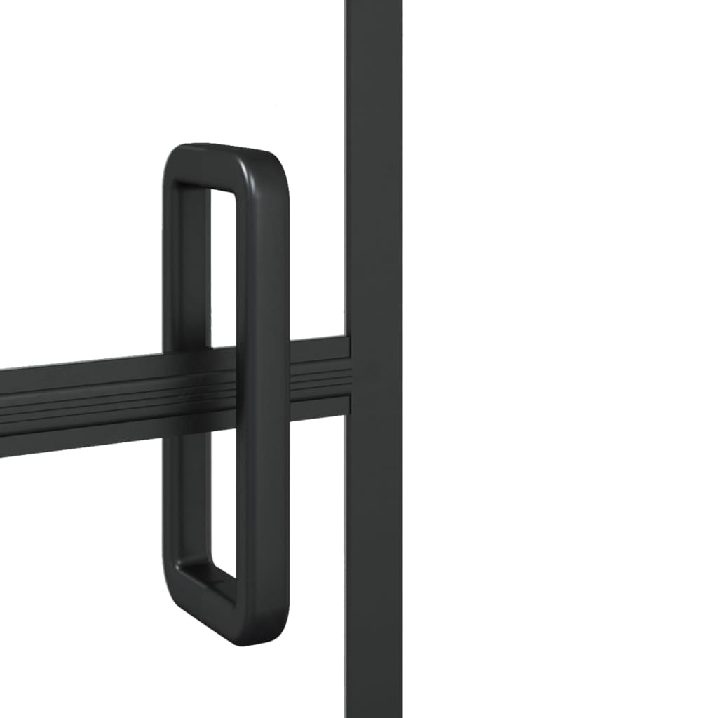 vidaXL Foldable Shower Screen 80x140 cm Black