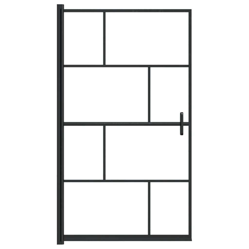 vidaXL Shower screen 80x140 cm ESG black