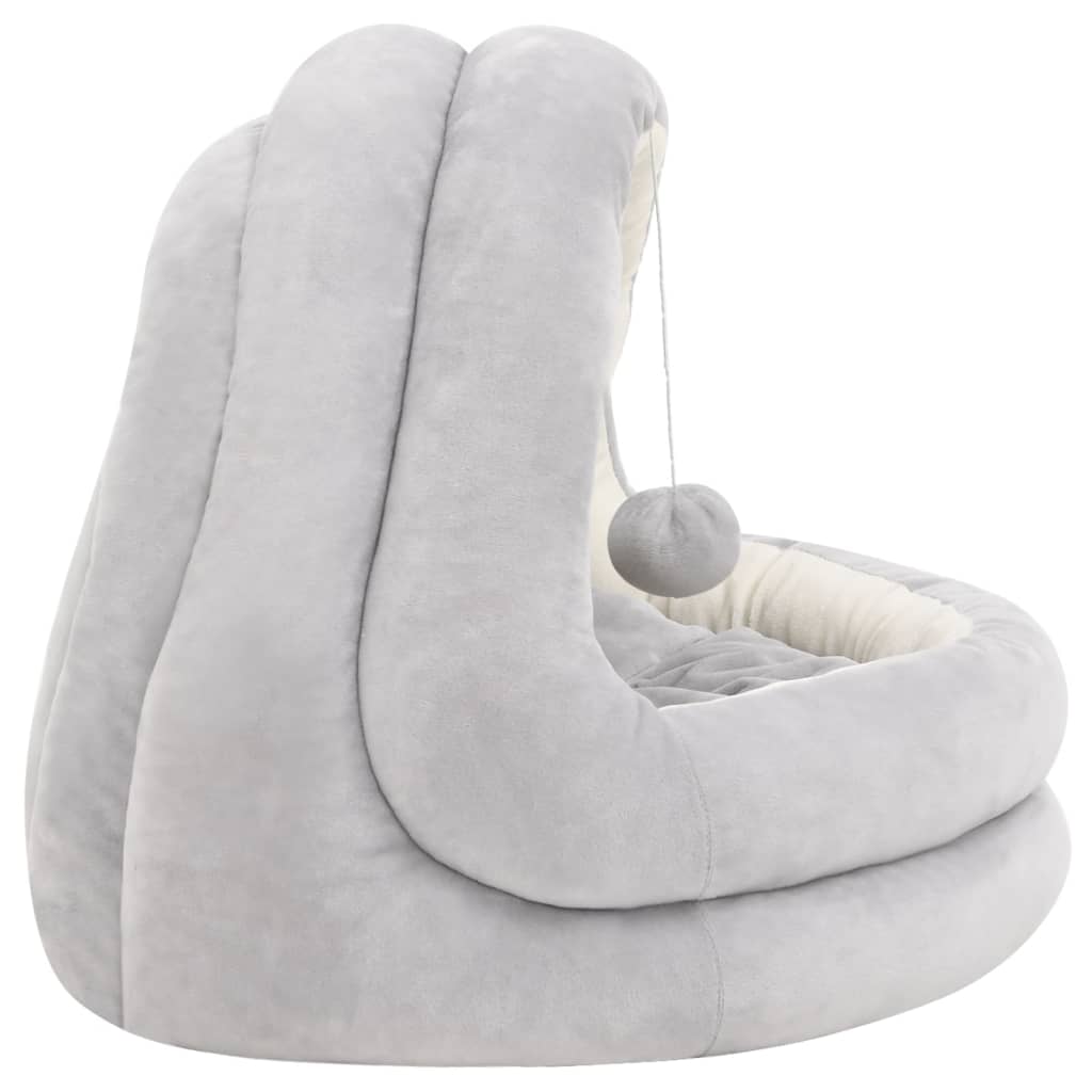 vidaXL Cat bed 40x40x35 cm grey and cream
