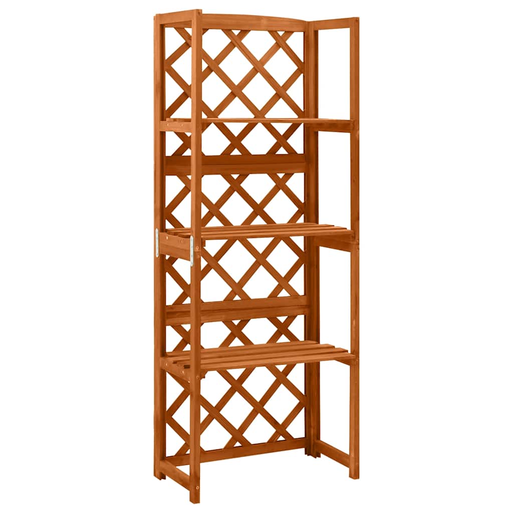 vidaXL Latwerk met schappen 55x30x140 cm massief vurenhout