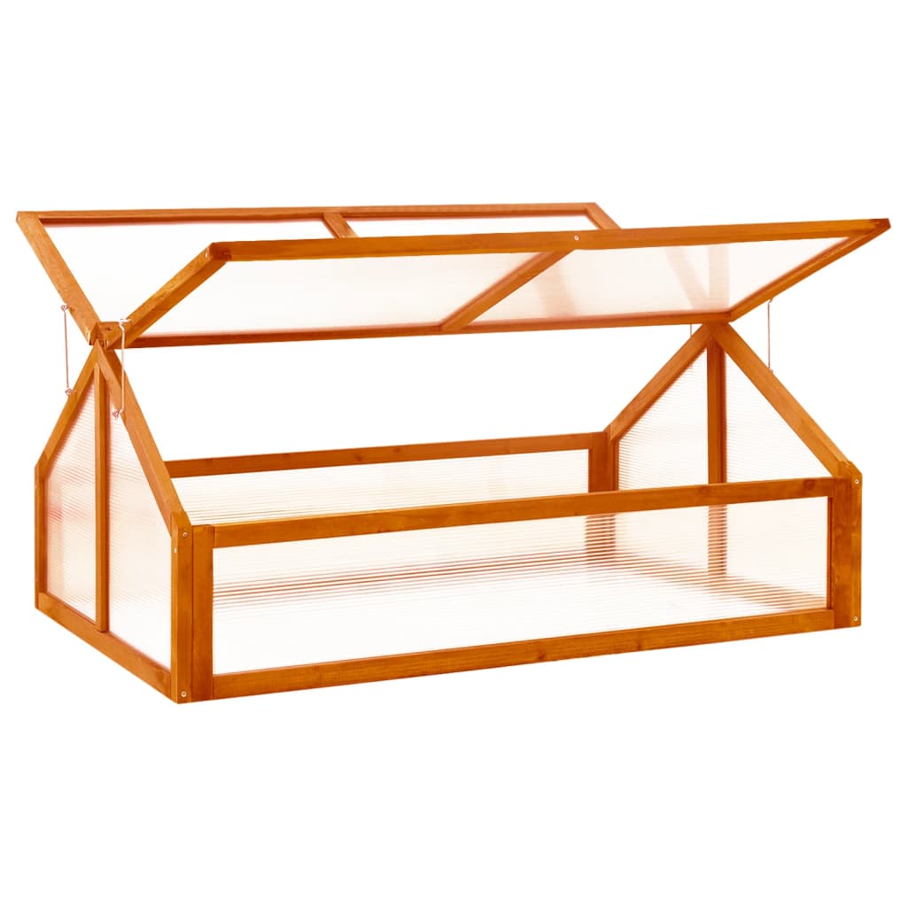 vidaXL Broeikas 114x80x50 cm vurenhout bruin