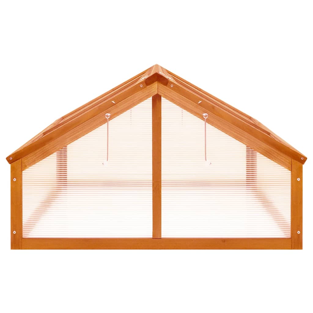vidaXL Broeikas 114x80x50 cm vurenhout bruin