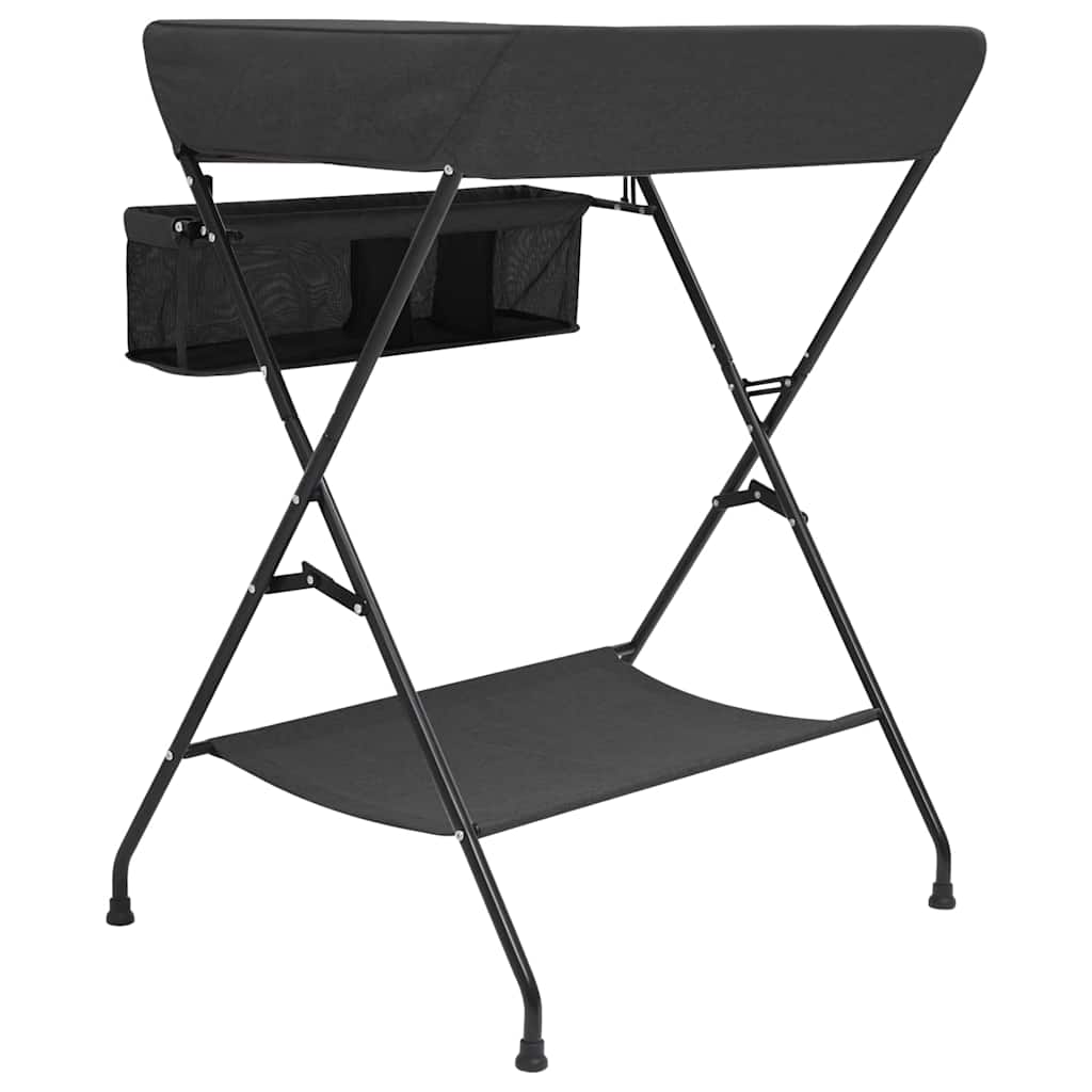 vidaXL Changing Table Iron Light Grey