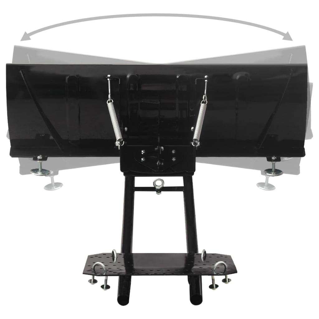vidaXL ATV Snow Plough 115x38 cm Black