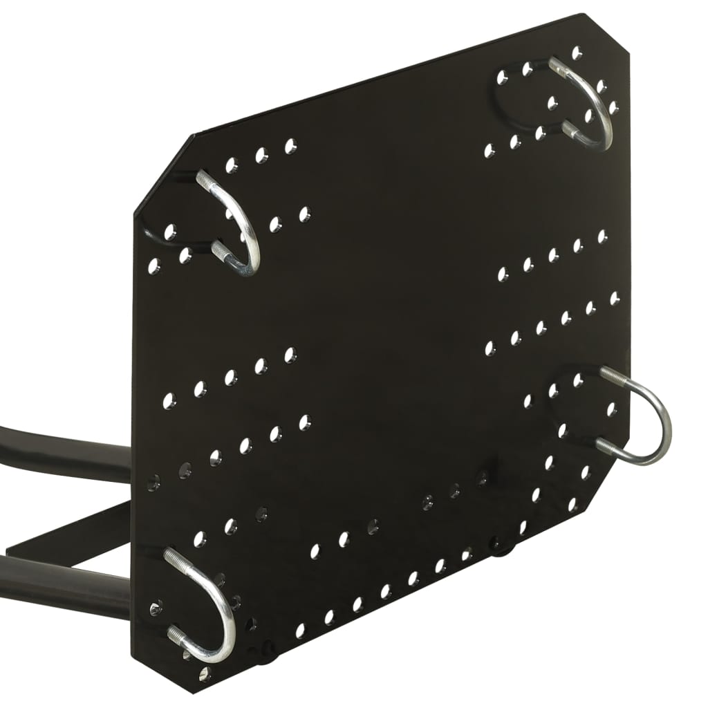 vidaXL ATV Snow Plough 115x38 cm Black