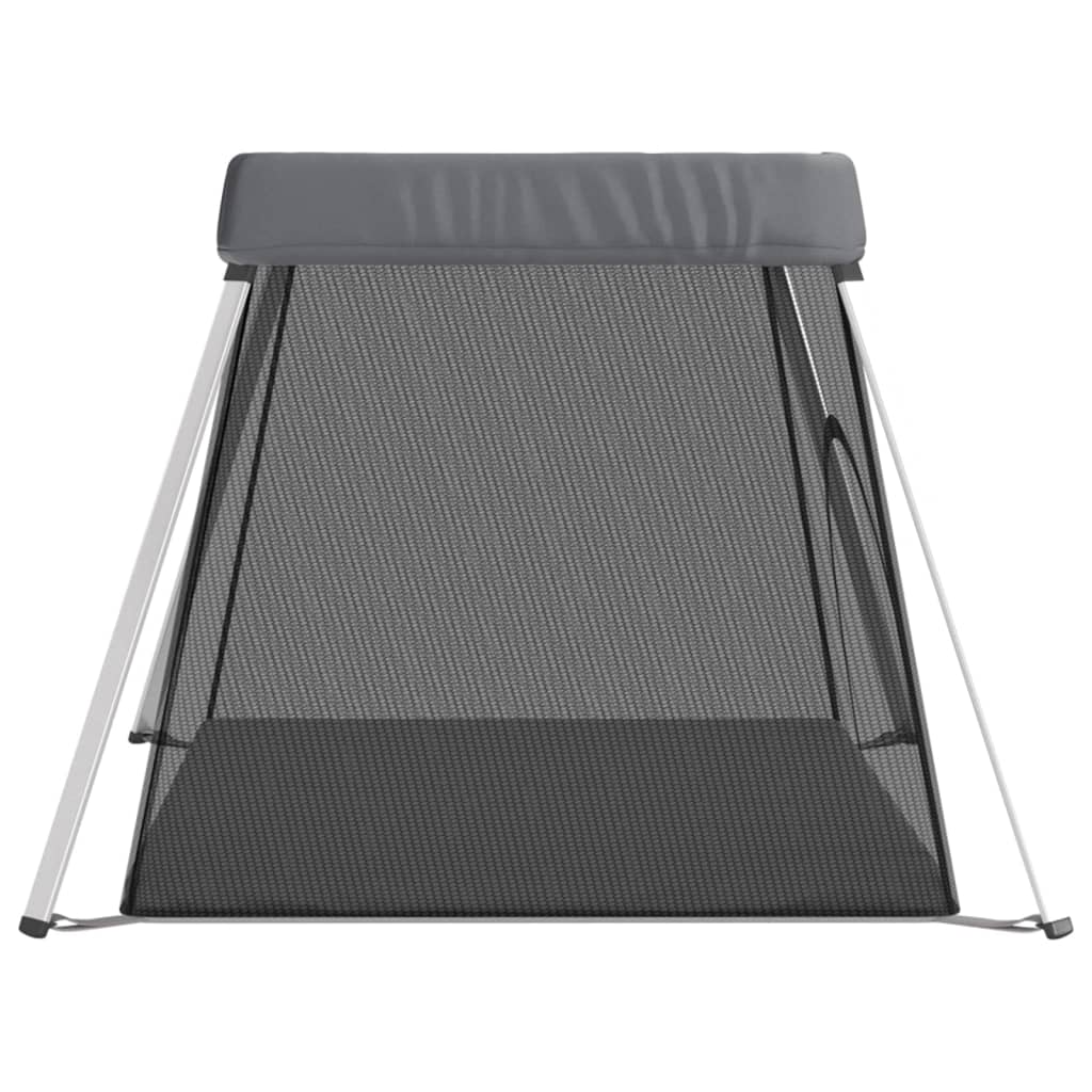 vidaXL Baby Playpen with Mattress Linen Light Grey