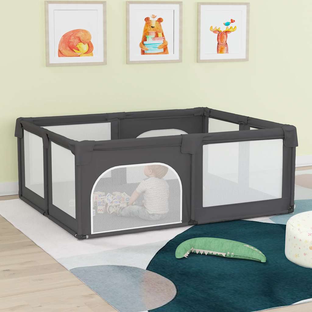 vidaXL Baby Wardrobe with 2 Doors Oxford Fabric Light Grey