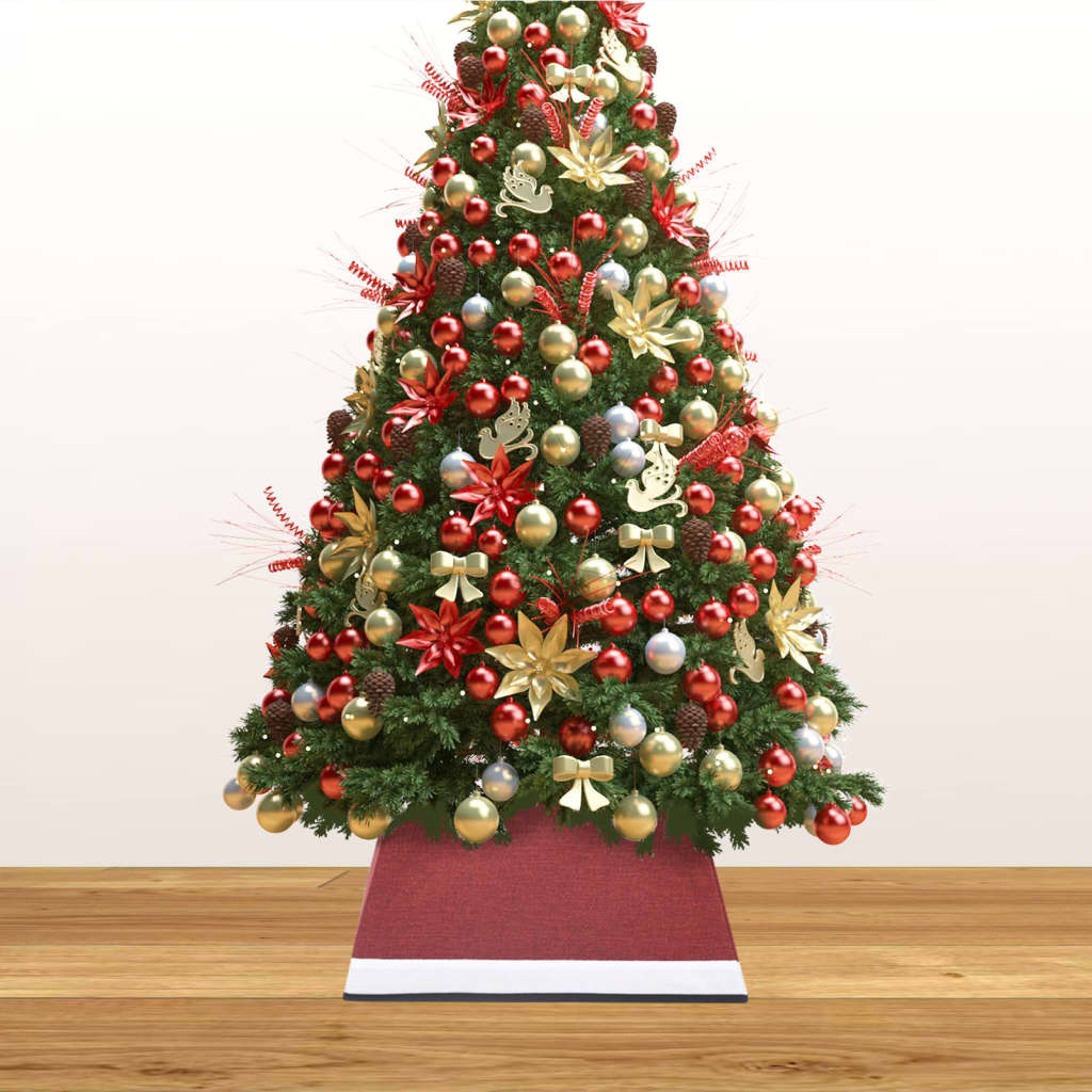 vidaXL Christmas Tree Skirt 48x48x25 cm red and white