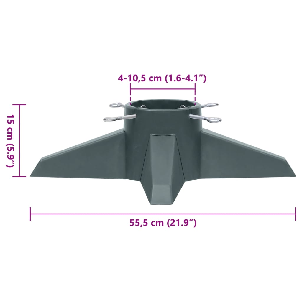 vidaXL Support de flèche 55,5x55,5x15 cm vert