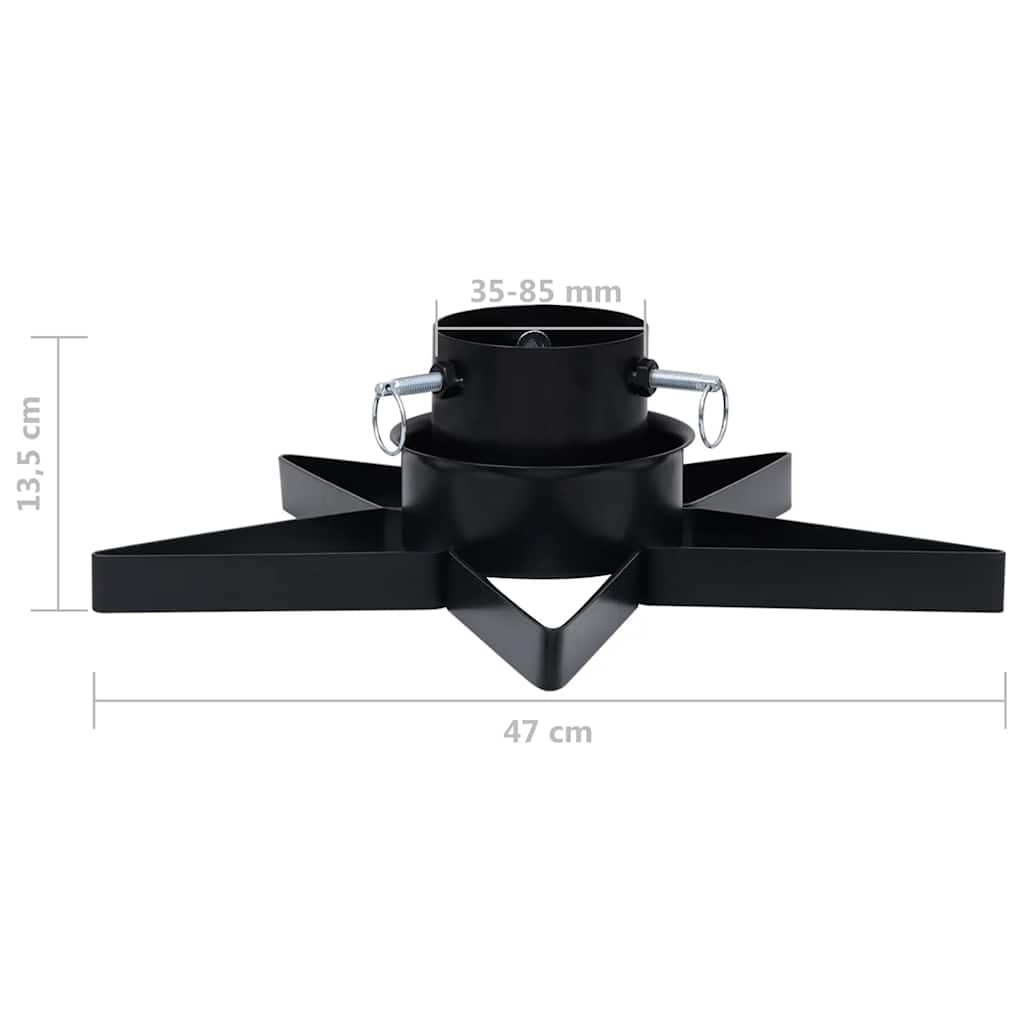 vidaXL Christmas Tree Stand 47x47x13.5 cm black