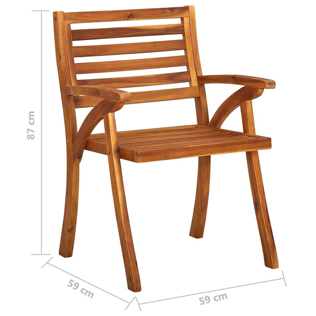 vidaXL Garden Chairs 6 pcs Solid Acacia Wood