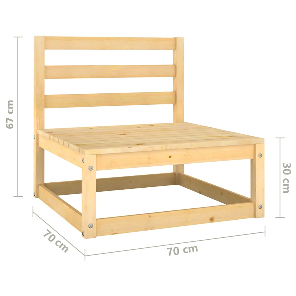 vidaXL 2-seater Garden Bench Solid Pinewood